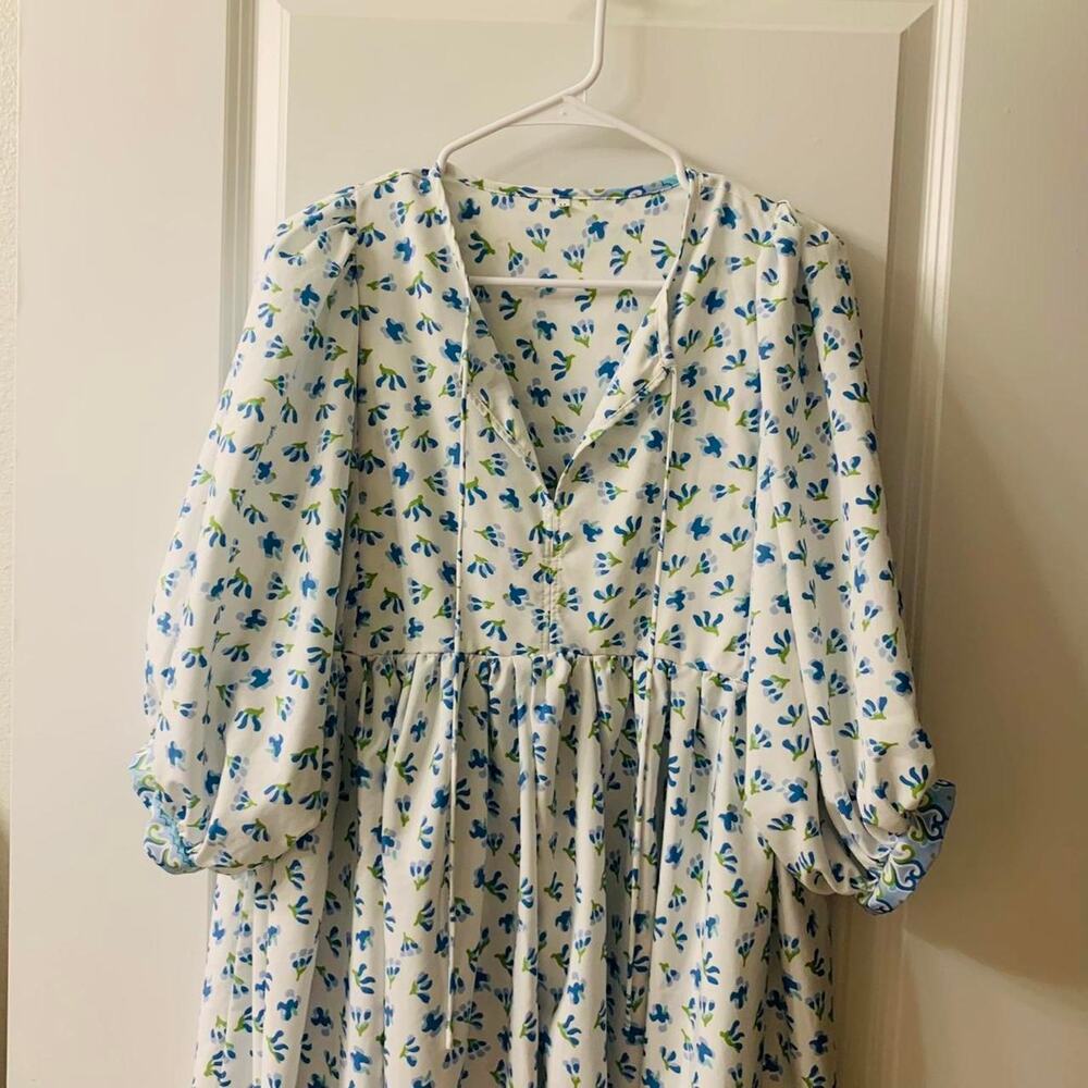 Cottagecore yoke block print style
